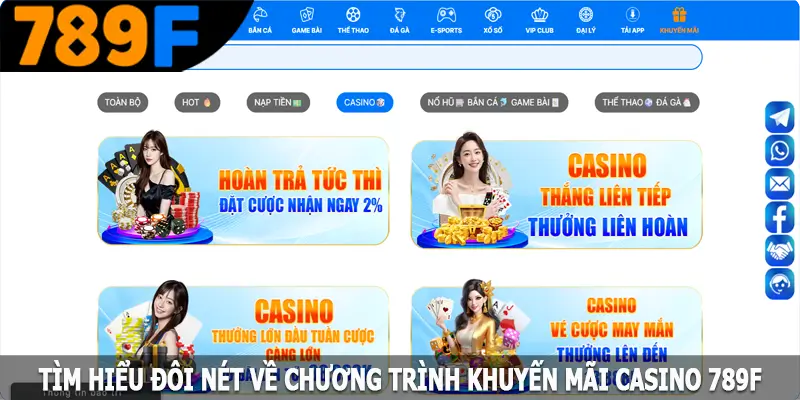 Tìm hiểu đôi nét về chương trình khuyến mãi casino 789F